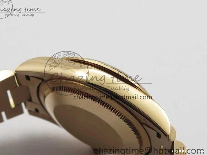 AAA Replica Watches on President A 2689 BP White ComfortFit Crystal Crystal Marker MOP RG Best Edition 128235 Dial Day-Date Bracelet RG 36mm 1218